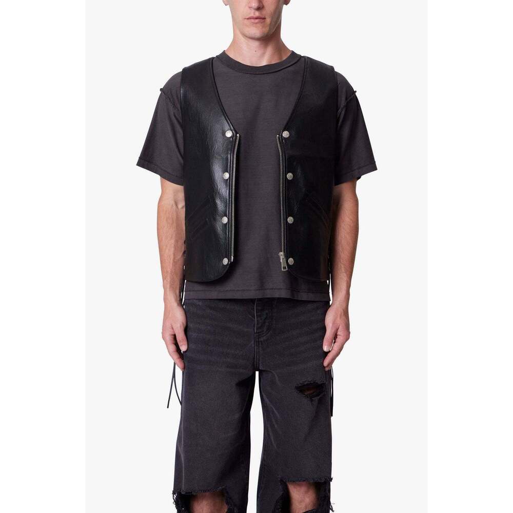 mnml Vintage Biker Vest - Black Size XSBlack / XS